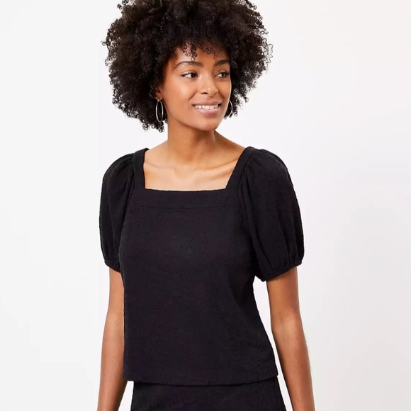LOFT Tops - LOFT Square Neck Puff Sleeve Top